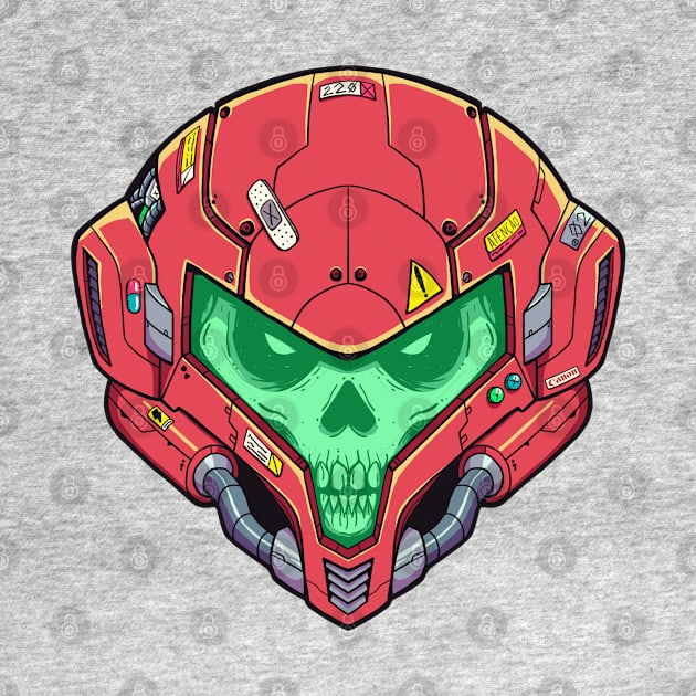 Samus Metroid Skull Head by marceloosapo